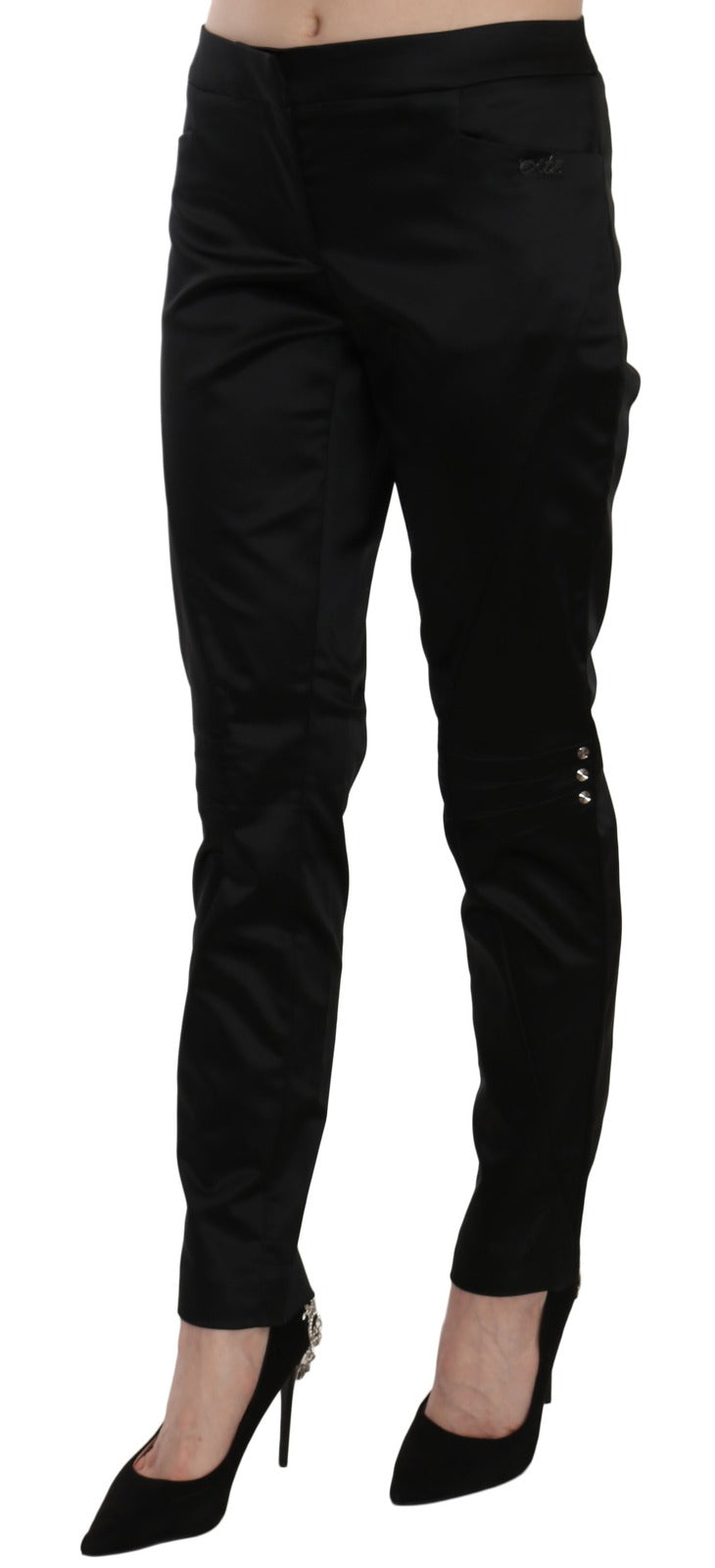 Exte Schwarze Skinny-Hose mit mittlerer Taille für formelle Kleidung