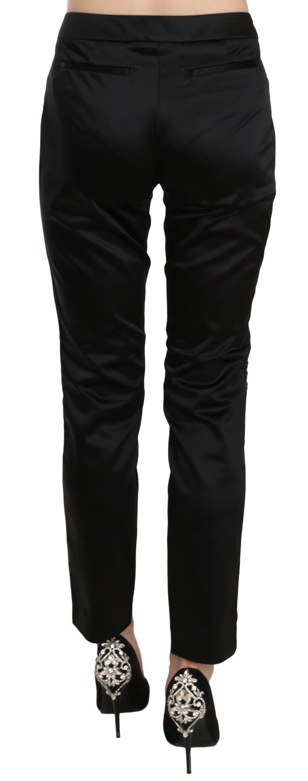 Exte Schwarze Skinny-Hose mit mittlerer Taille für formelle Kleidung