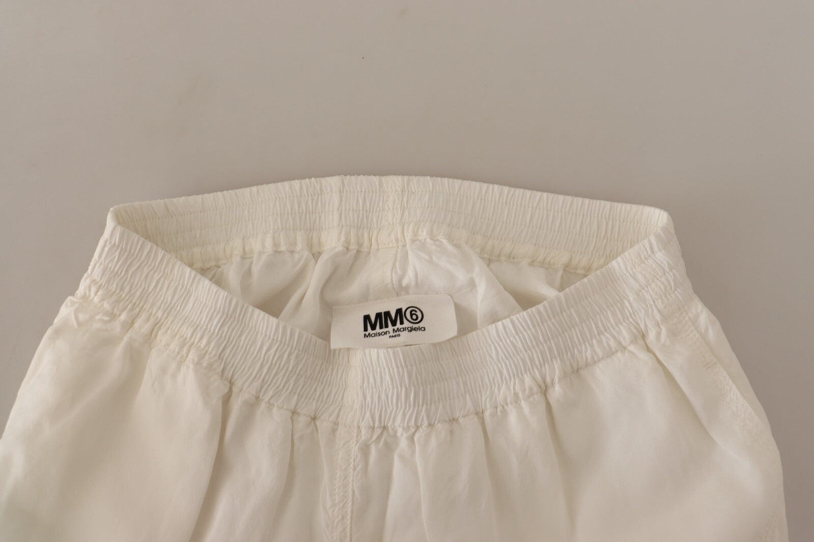Maison Margiela Weiße High Waist Cropped Damen Hose