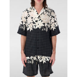 Amiri Schwarzes Seidenhemd mit Muster