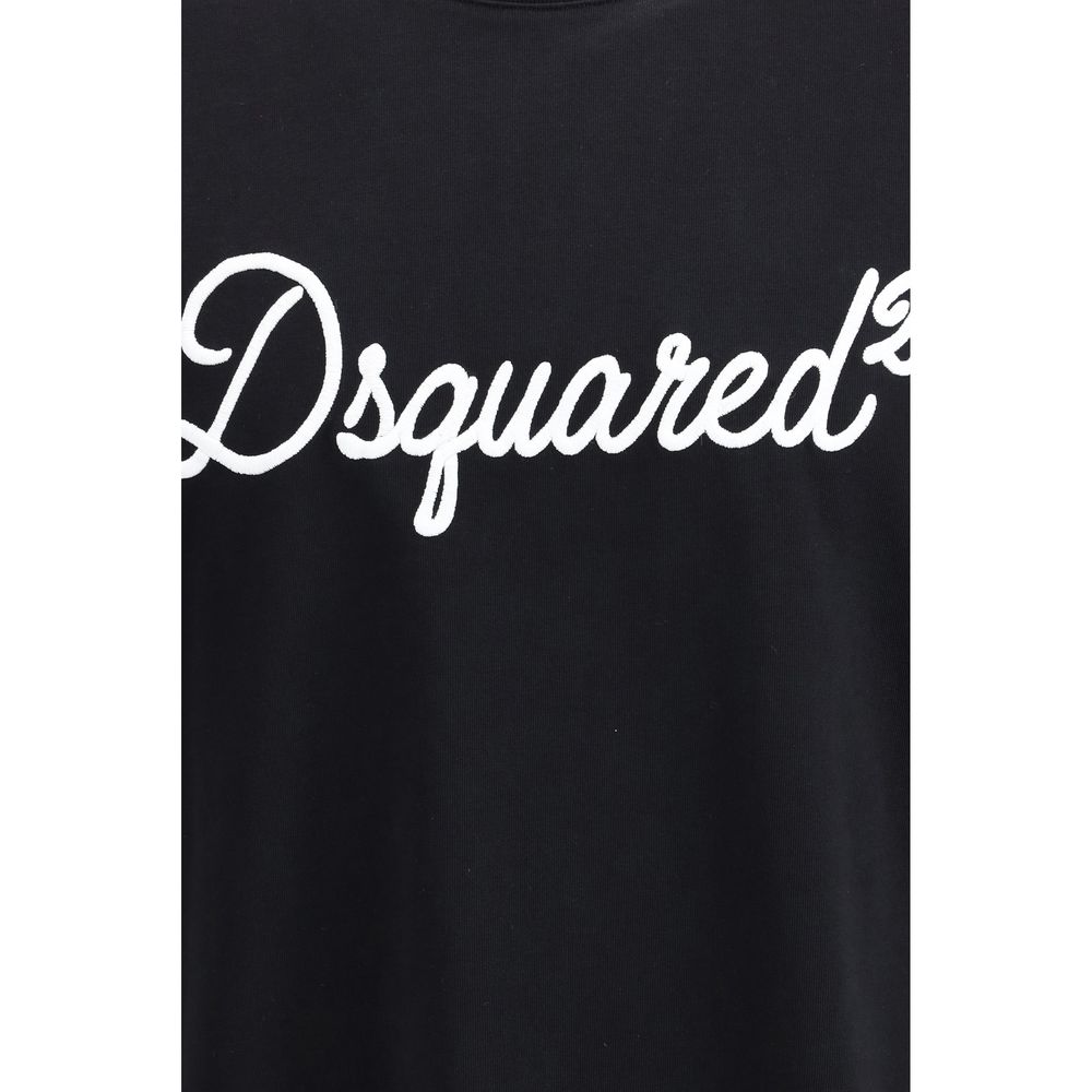 Dsquared² Schwarzes Baumwoll-T-Shirt