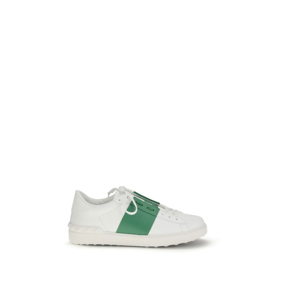 Valentino Garavani Weiße Low-Top-Sneaker aus Kalbsleder Bos Taurus