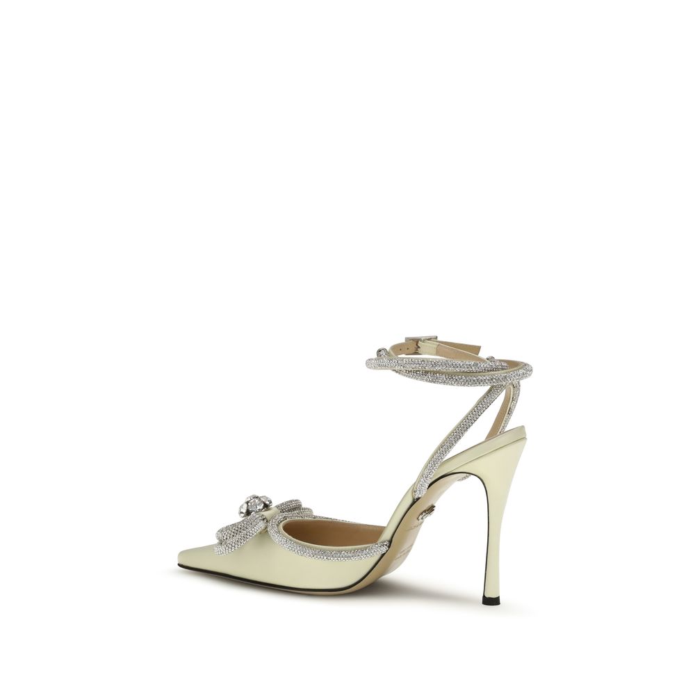 MACH & MACH Zweifarbige High Heel Pumps aus Seide