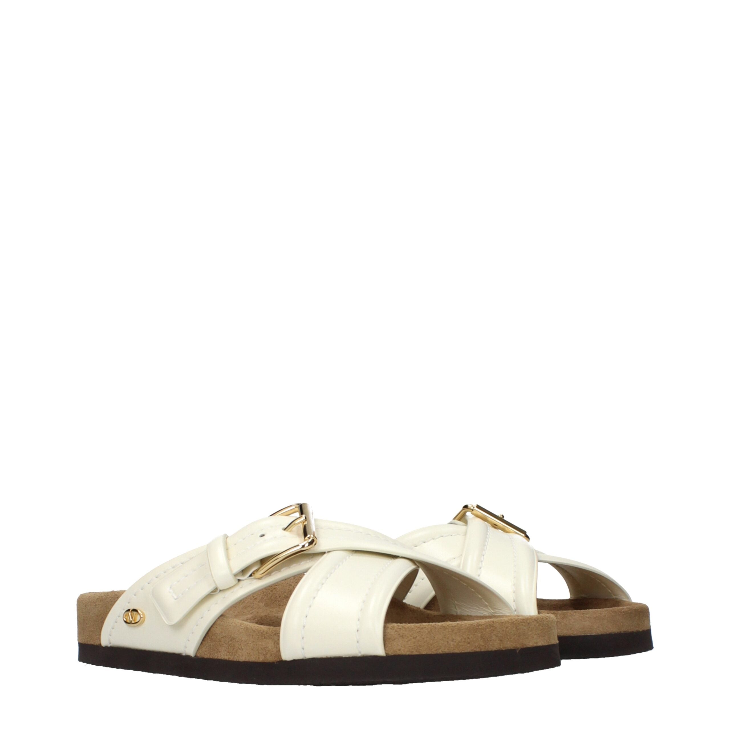 Valentino Garavani Beige Leder-Slipper