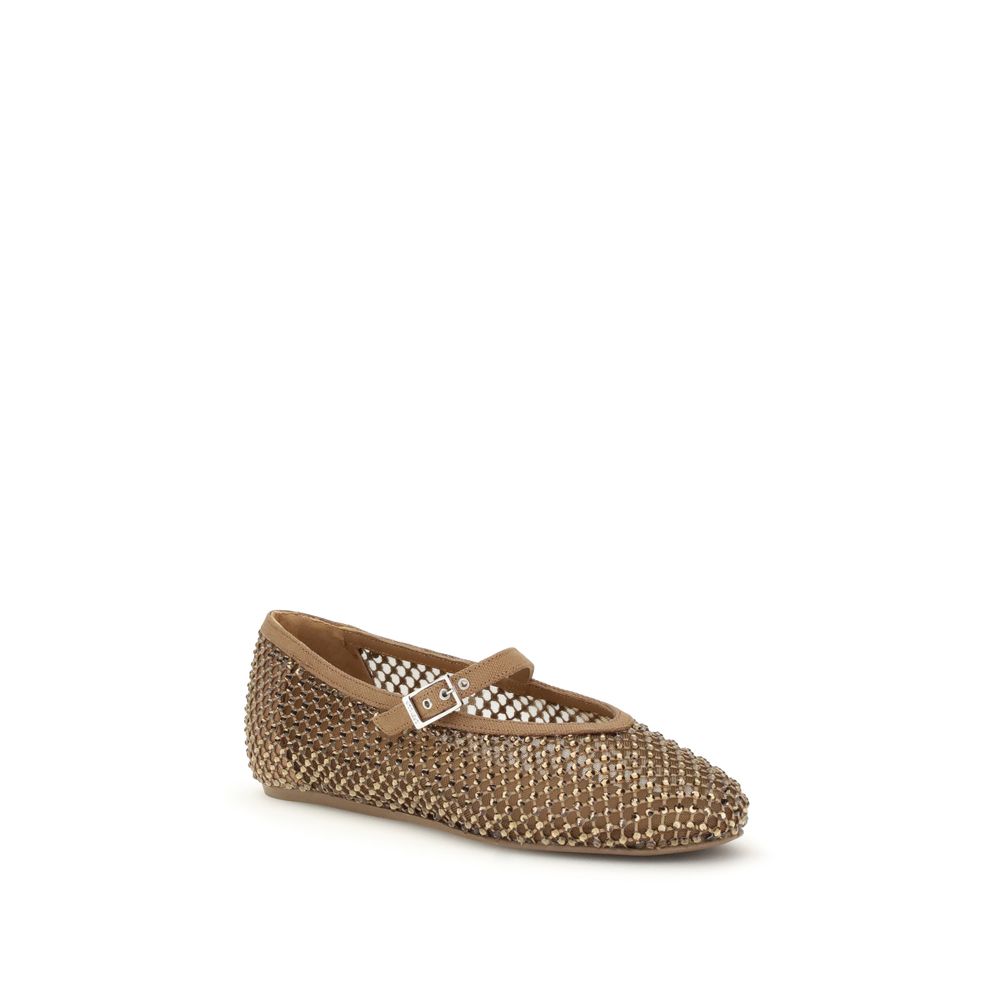 LE SILLA Braune Ballerinas aus Nylon
