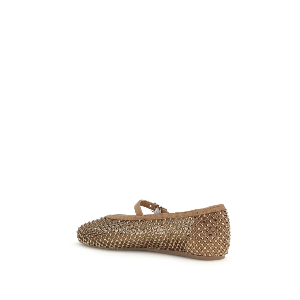LE SILLA Braune Ballerinas aus Nylon