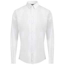 Dolce & Gabbana Weißes Baumwollkleidhemd