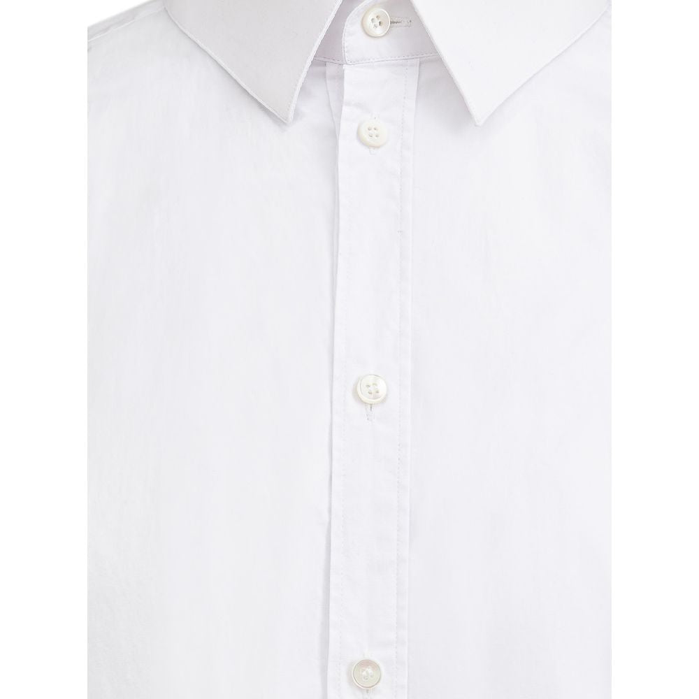 Dolce & Gabbana Weißes Baumwollkleidhemd