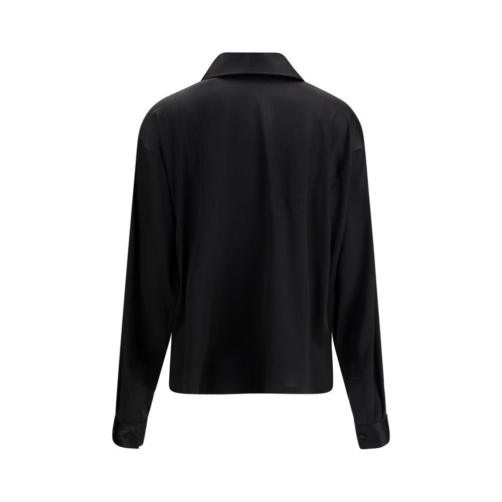 Tom Ford Schwarzes Seidenhemd