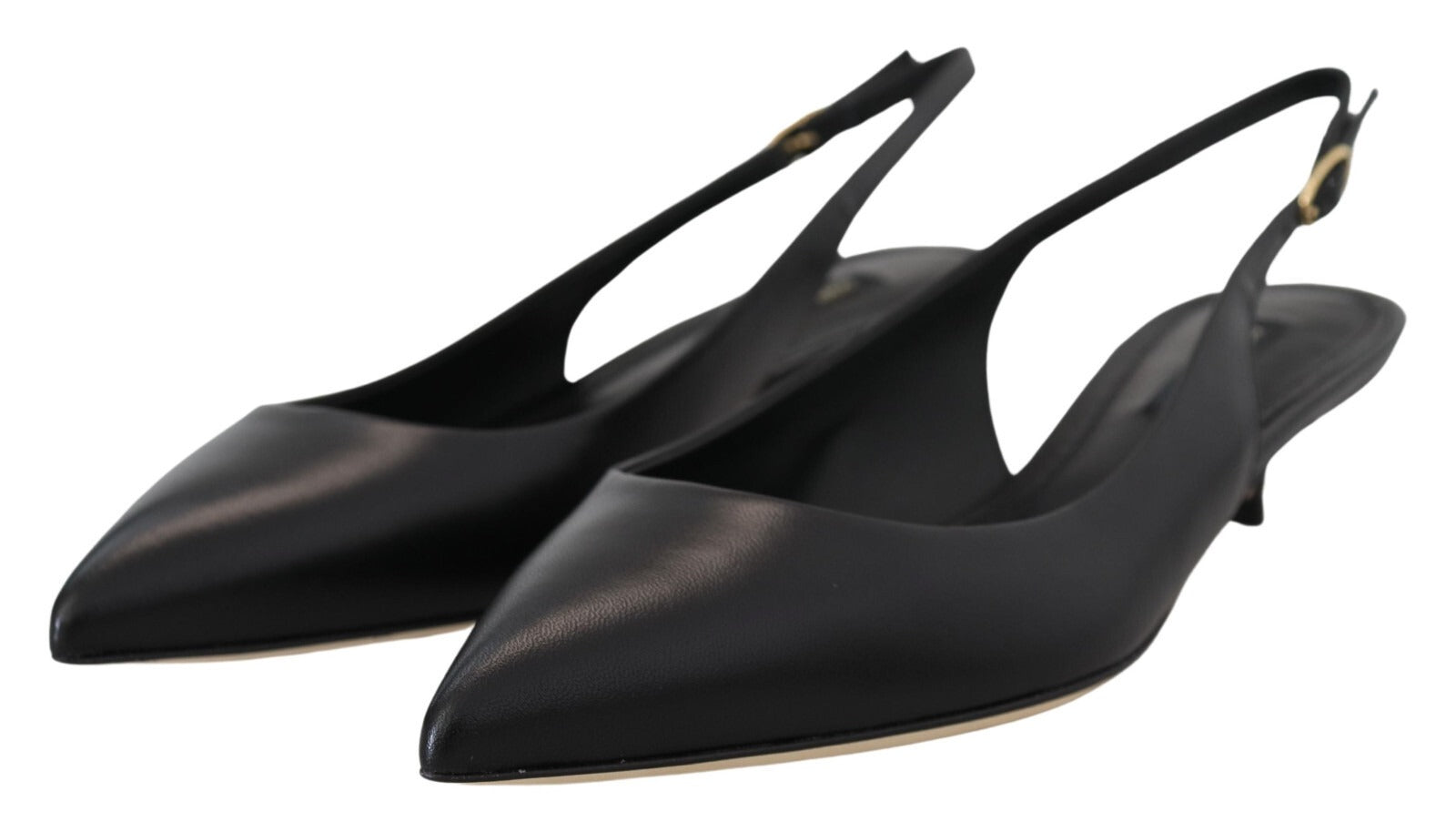 Dolce & Gabbana Schwarze Slingback-Pumps aus Leder