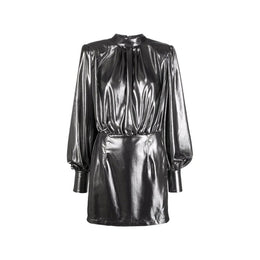 BLANCA VITA Silbernes Cocktailkleid aus Polyester