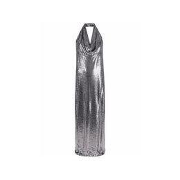 BLANCA VITA Silbernes Cocktailkleid aus Elasthan