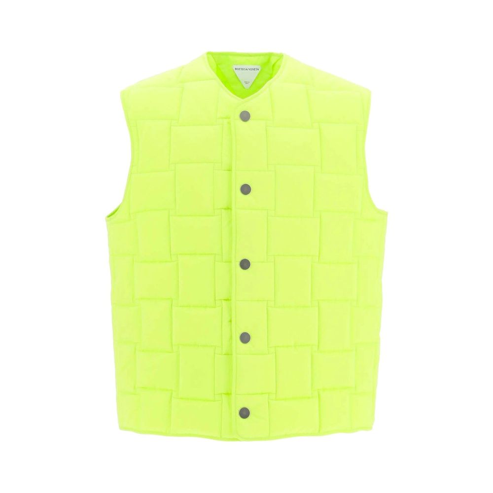 Bottega Veneta Ärmellose Zweifarben-Jacke aus Polyamid