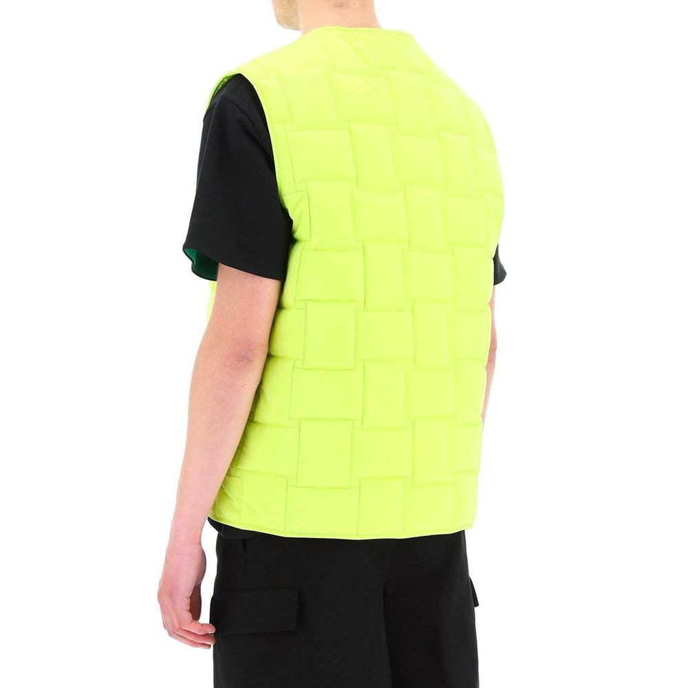 Bottega Veneta Ärmellose Zweifarben-Jacke aus Polyamid