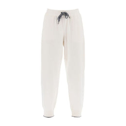 Brunello Cucinelli Weiße Kaschmir-Freizeithose