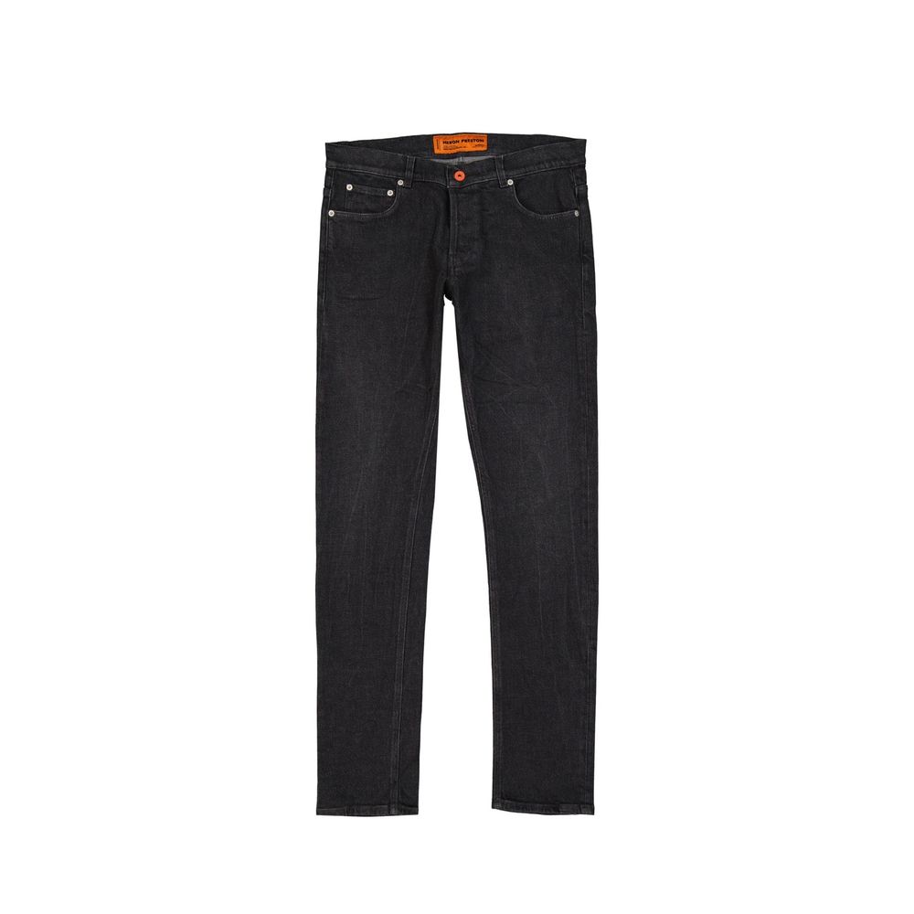 Heron Preston Schwarze Baumwoll-Jeans im Slim Fit