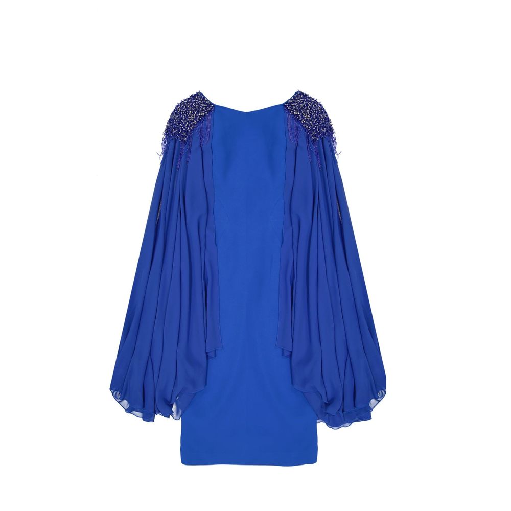 IVAN MONTESI Blaues Cocktailkleid aus Acetat