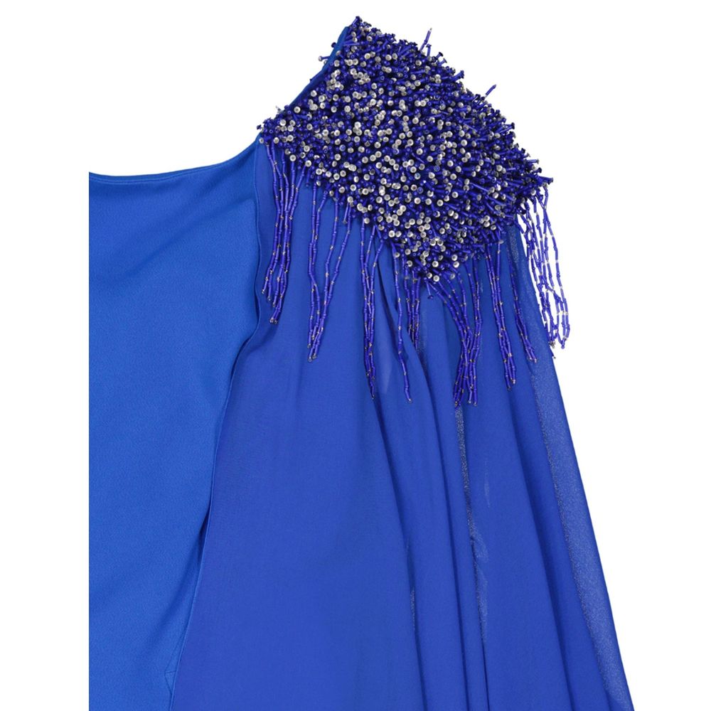 IVAN MONTESI Blaues Cocktailkleid aus Acetat