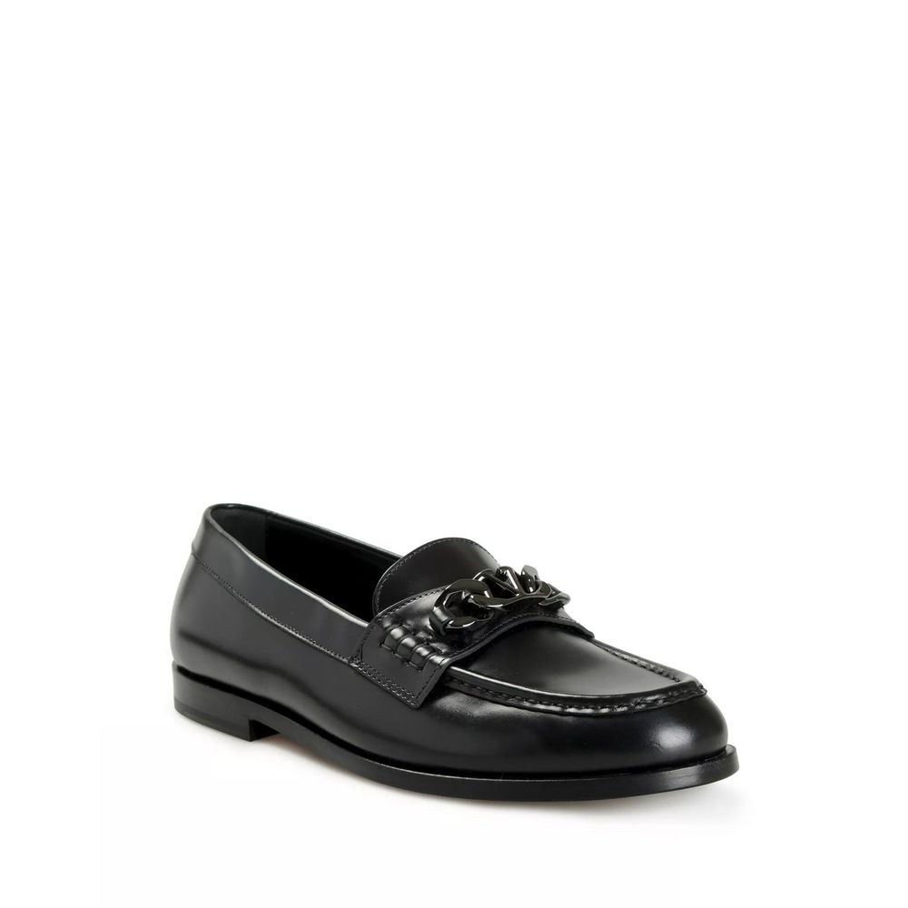 Valentino Garavani Schwarze Leder Loafer zum Hineinschlüpfen