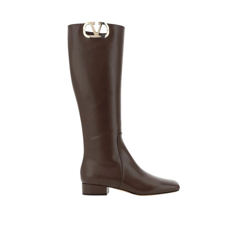Valentino Garavani Braune Kalbsleder-Stiefel