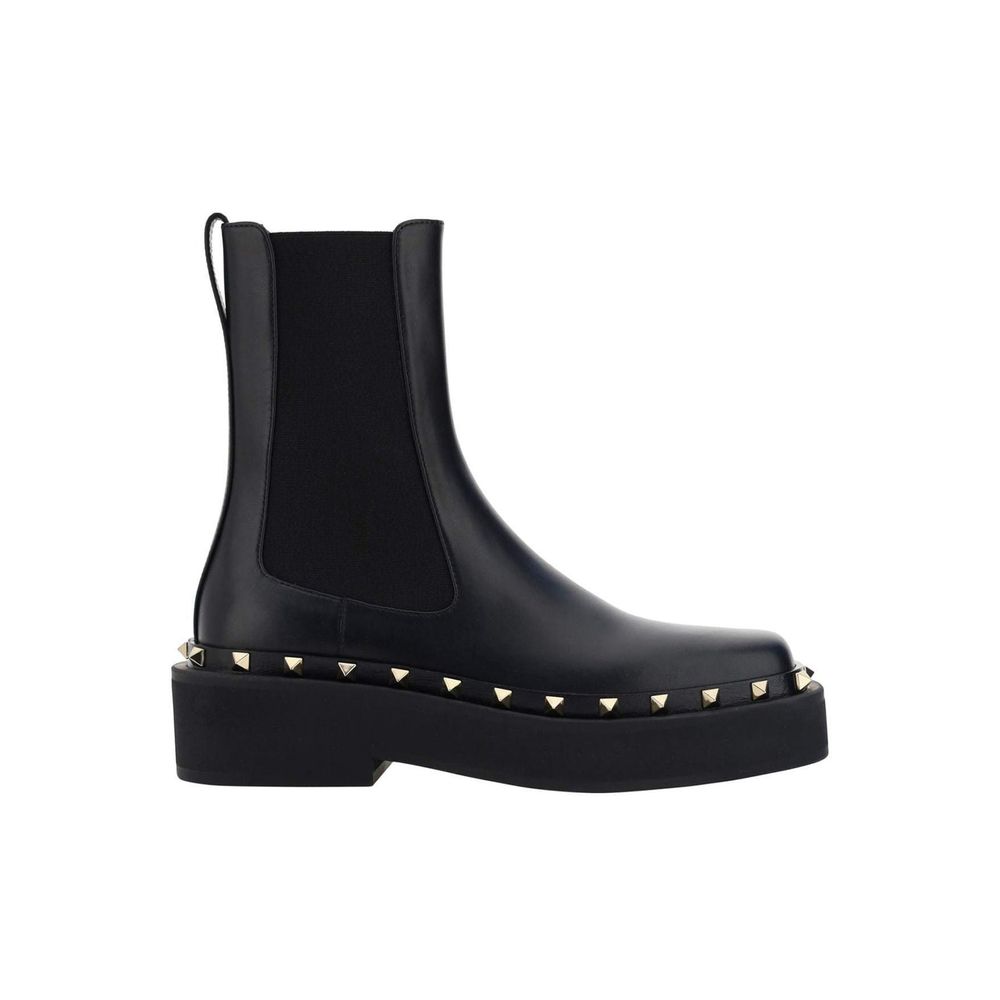 Valentino Garavani Schwarze Chelsea Boots aus Kalbsleder