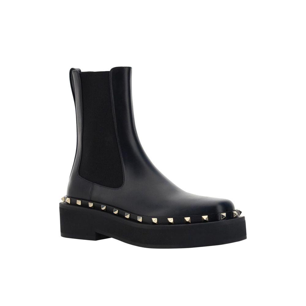 Valentino Garavani Schwarze Chelsea Boots aus Kalbsleder