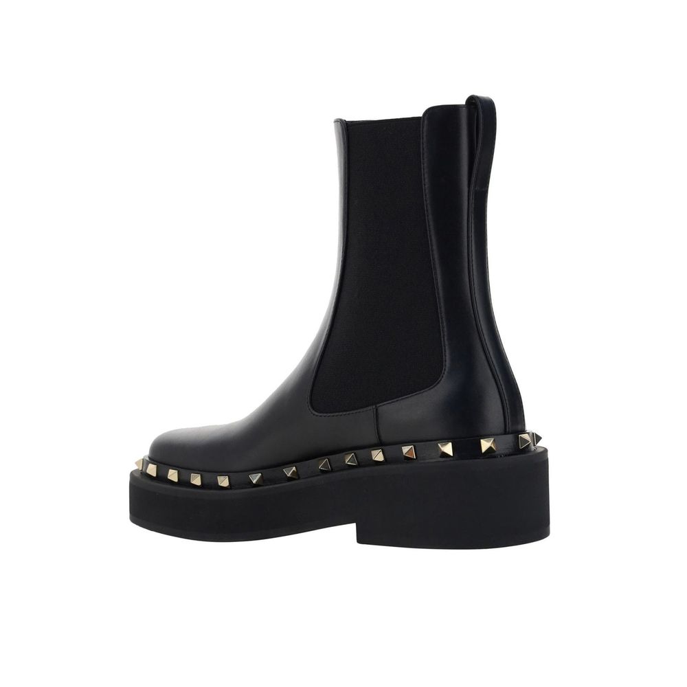 Valentino Garavani Schwarze Chelsea Boots aus Kalbsleder