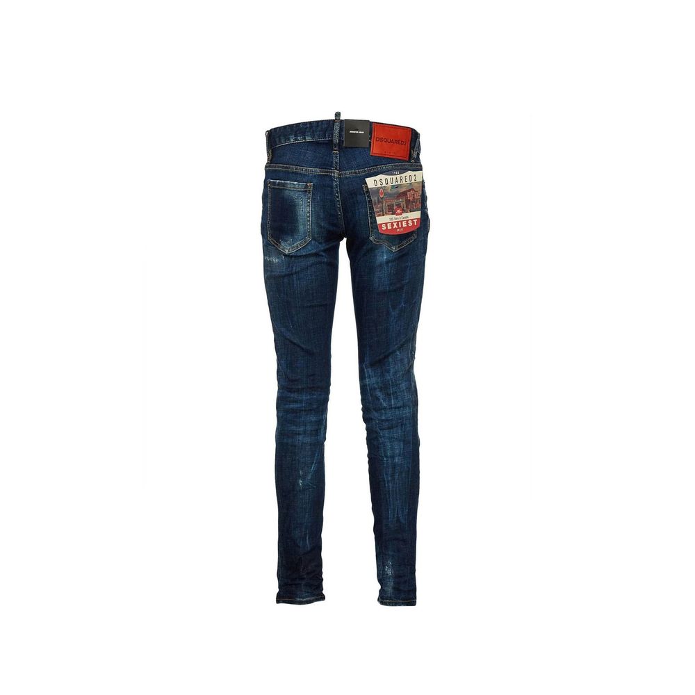 Dsquared² Blaue Baumwoll-Jeans im Slim Fit