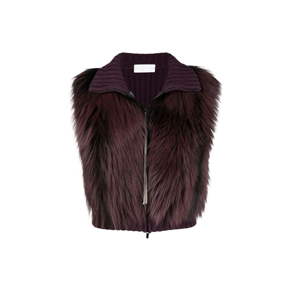 Fabiana Filippi Graue ärmellose Jacke aus Merinowolle