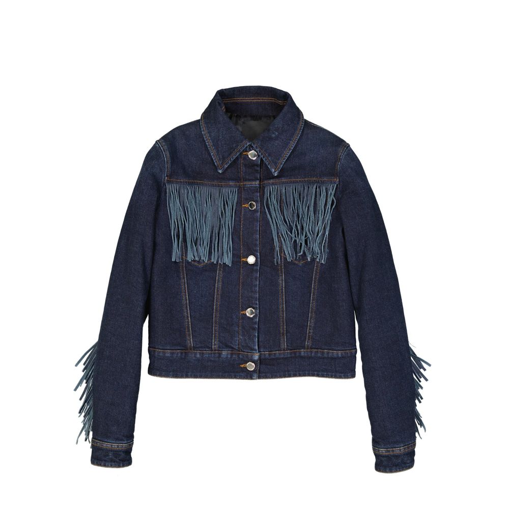 Frankie Morello Blaue Jeansjacke aus Baumwolle