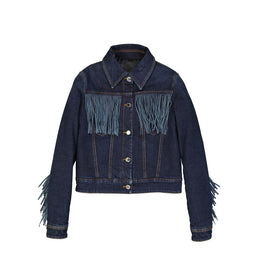 Frankie Morello Blaue Jeansjacke aus Baumwolle