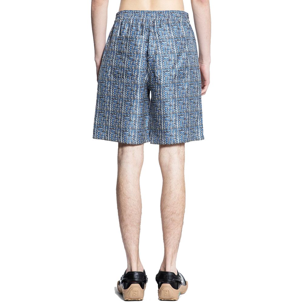 Fendi Blaue Seiden-Shorts