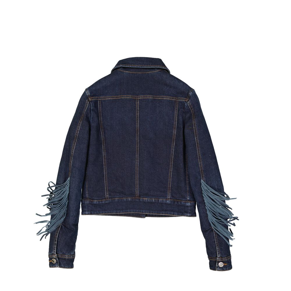 Frankie Morello Blaue Jeansjacke aus Baumwolle