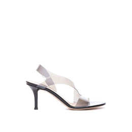 Gianvito Rossi Schwarze Sandalen mit Stilettoabsatz aus Gummi