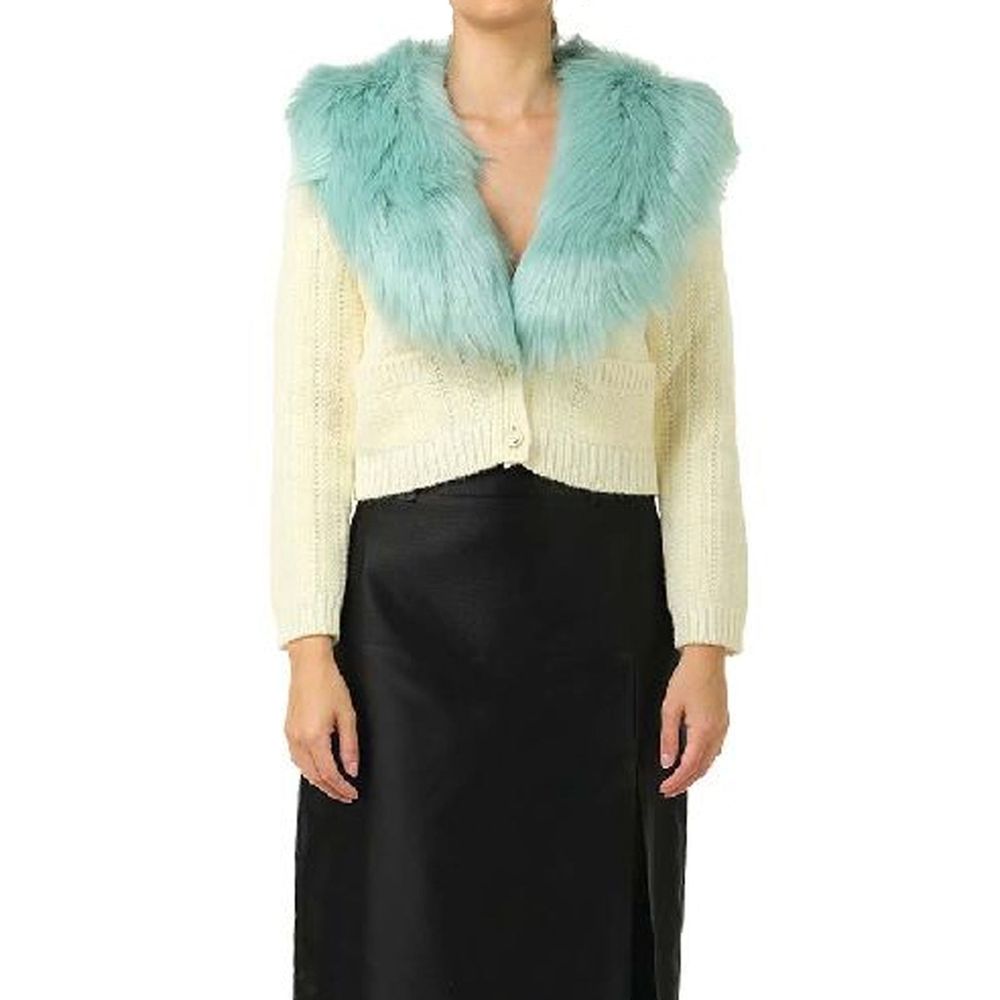 Gucci Weiße Wollstrickjacke