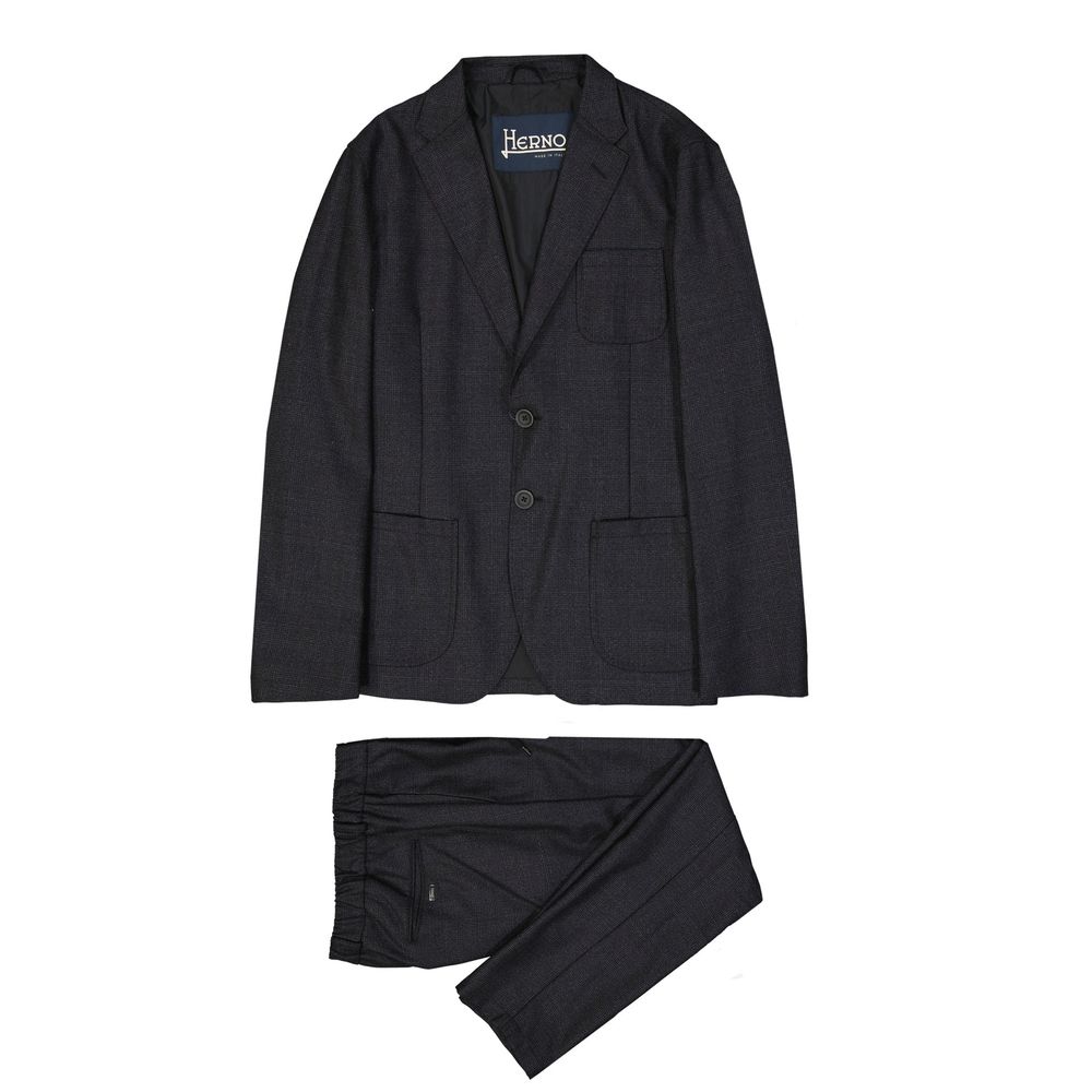 Herno Graue Woll-Freizeithose