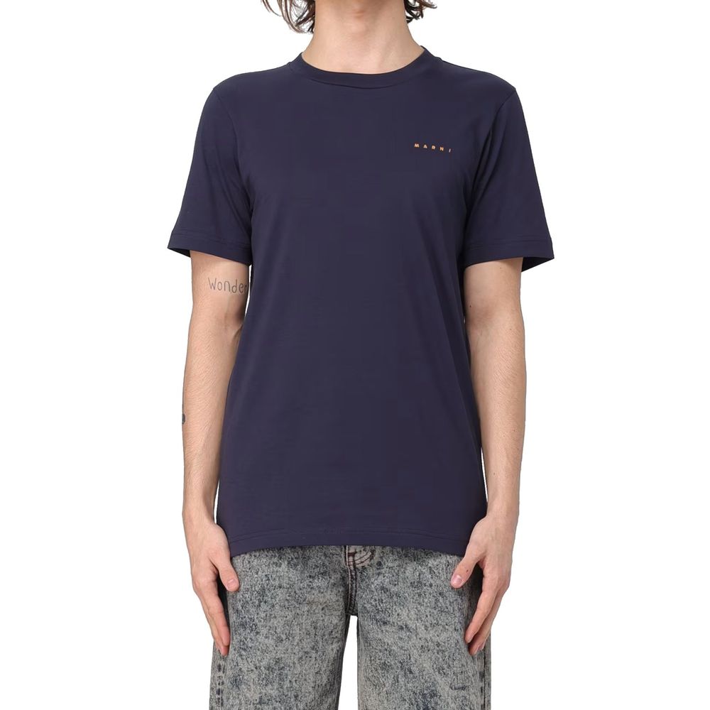 Marni Schwarzes Baumwoll-T-Shirt