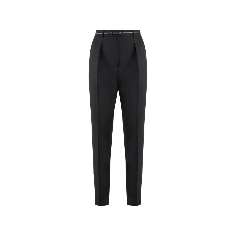 Max Mara Schwarze Zigarettenhose aus Elasthan