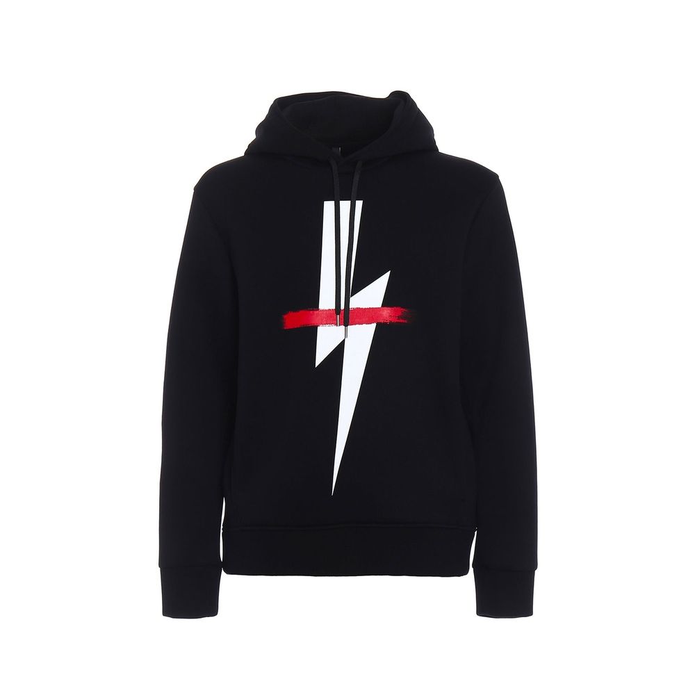 Neil Barrett Schwarzer Baumwoll-Sweatshirt