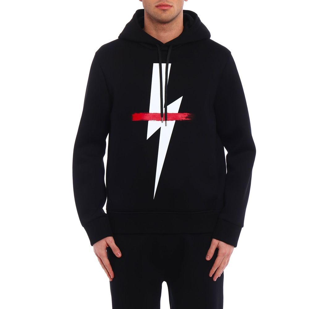 Neil Barrett Schwarzer Baumwoll-Sweatshirt