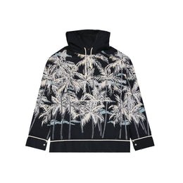 Palm Angels Schwarzes Baumwollhemd mit Muster