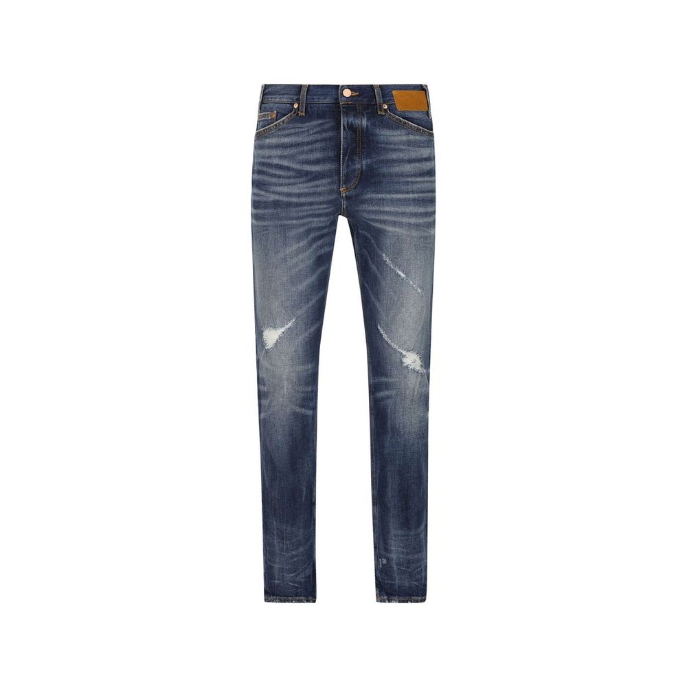 Palm Angels Blaue Jeans aus Baumwolle im geraden Schnitt