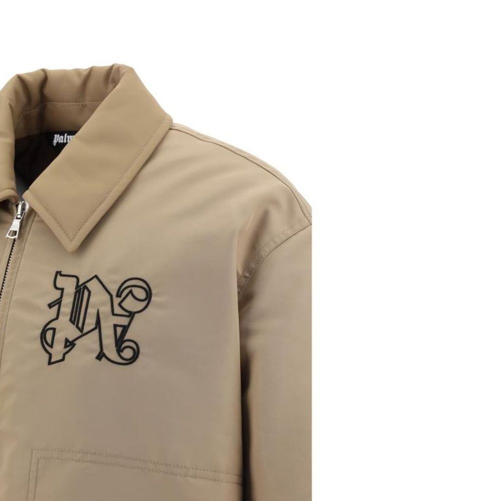 Palm Angels Beige Polyamid Bomberjacke