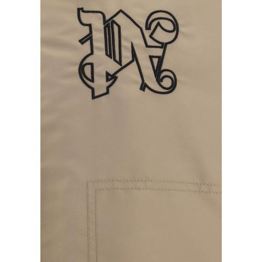 Palm Angels Beige Polyamid Bomberjacke