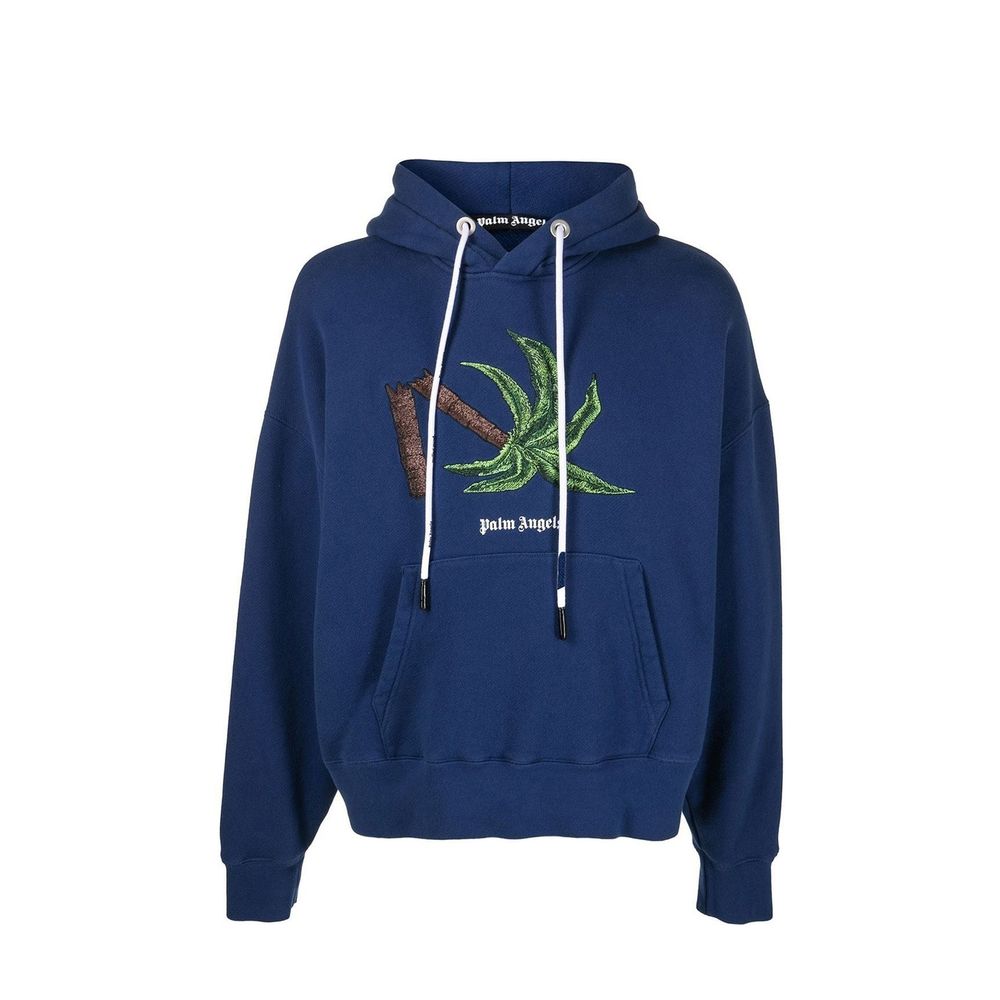 Palm Angels Blauer Baumwoll-Sweatshirt