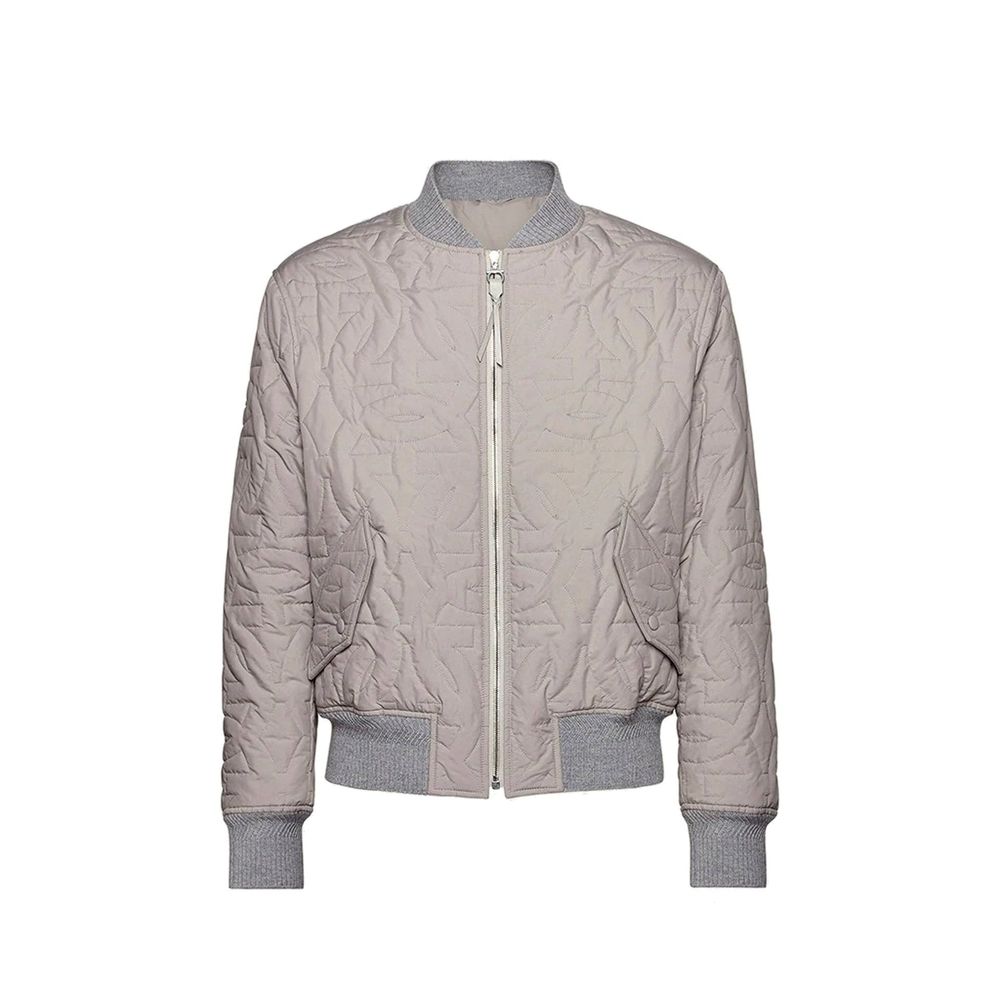Salvatore Ferragamo Grauer Bomber aus Polyester