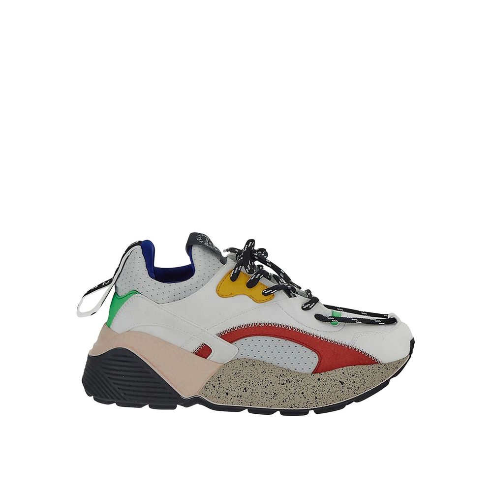 Stella McCartney Weiße Sneaker aus veganem Leder mit klobiger Sohle