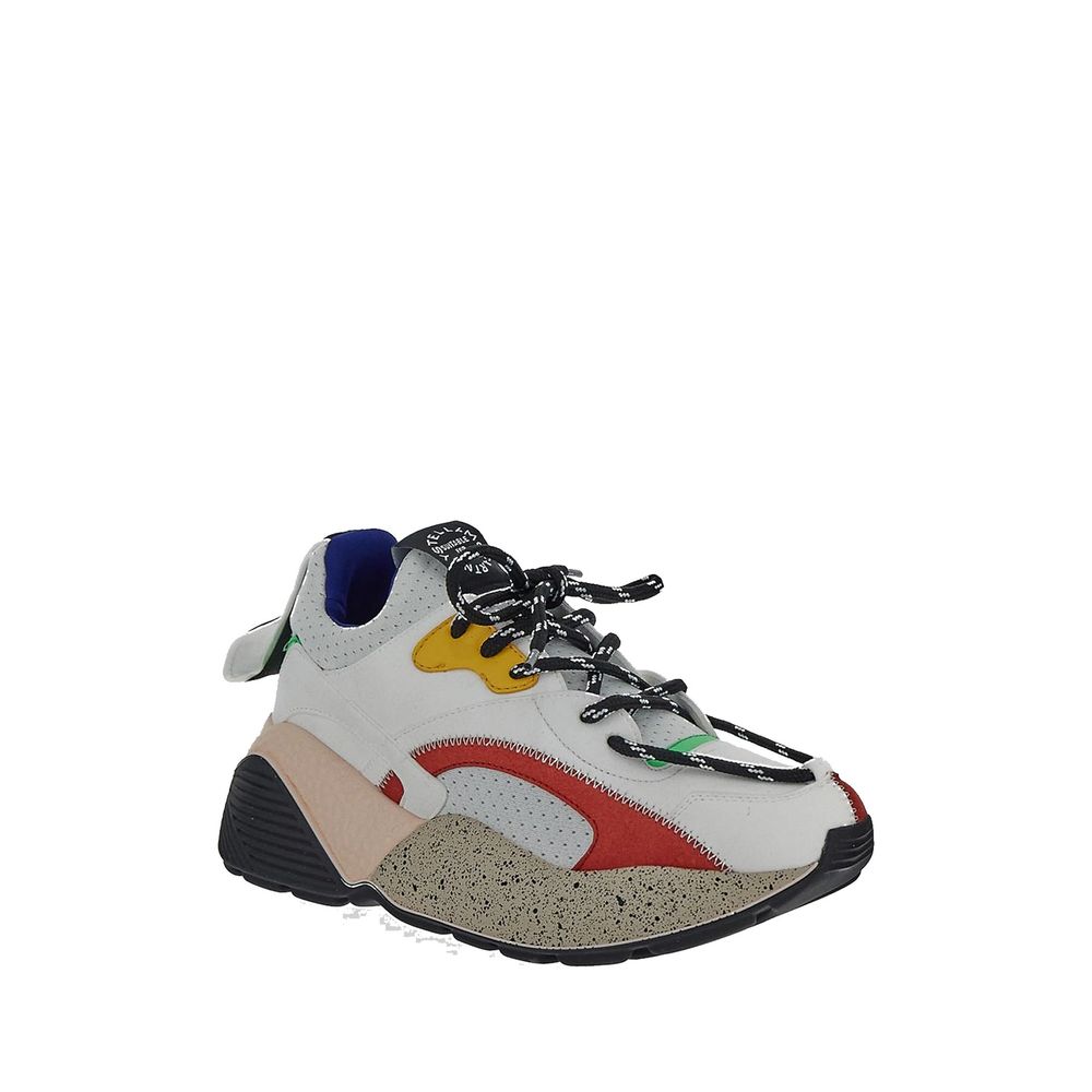 Stella McCartney Weiße Sneaker aus veganem Leder mit klobiger Sohle