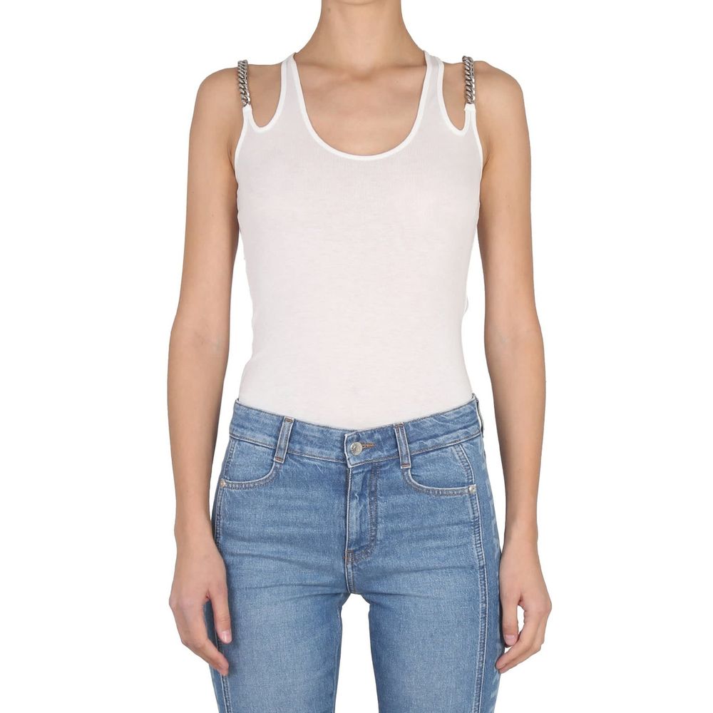Stella McCartney Weiße Baumwoll-Tanktops