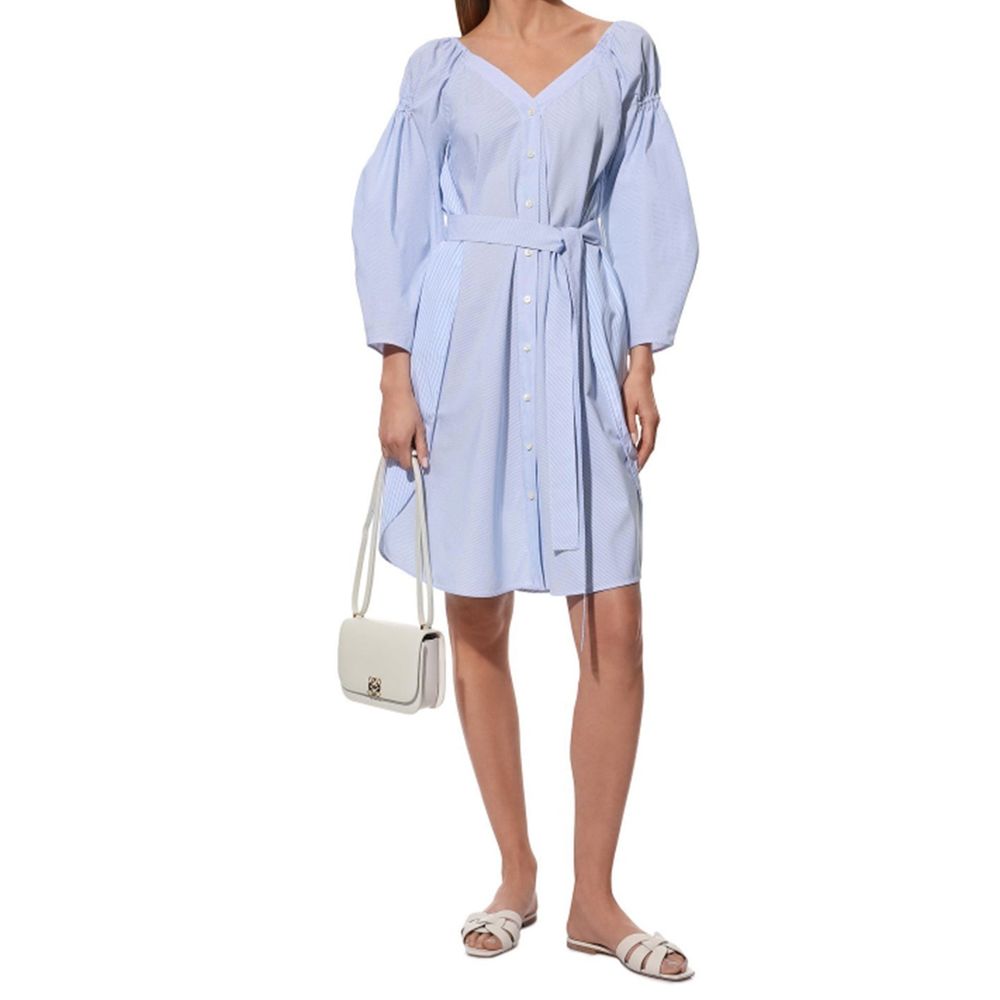 Stella McCartney Blaues Baumwoll-Freizeitkleid